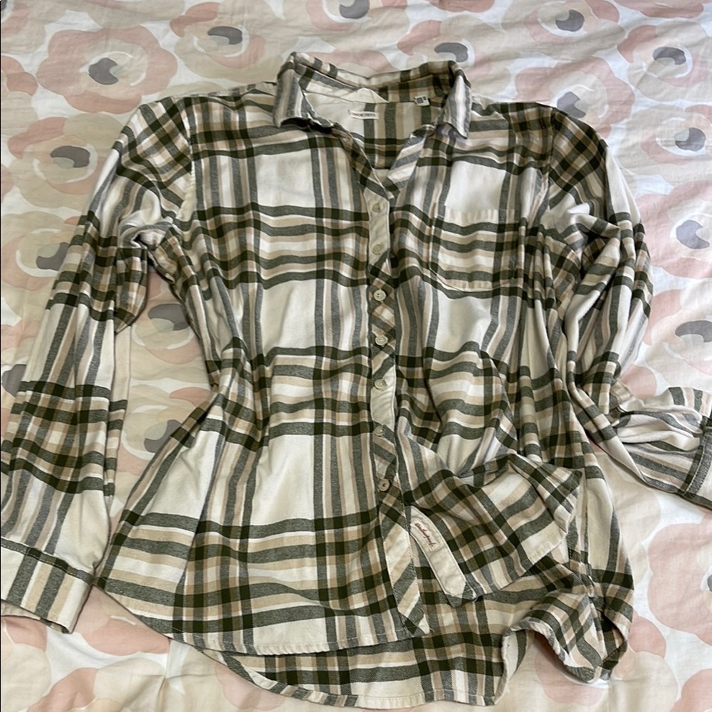 Comfort StretchPlaid Button-Up Shirt
